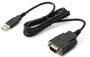 HP USB to Serial Port Adapter - Black - USB Type-A - DB-9 - Male - Male - Business
