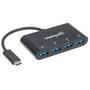 MANHATTAN USB 3.1 Gen1 TypC-Hub 4 USB A-Ports Strom über USB (162746)