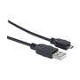 MANHATTAN USB Kabel A -> micro B St/St  1.80m sw (307178)