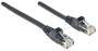 Intellinet Network Patch Cable - Cat6 - 1.5m - Black - CCA - U/UTP - PVC - RJ45 - Gold Plated Contacts - Snagless - Booted - Polybag - 1.5 m - Cat6 - U/UTP (UTP) - RJ-45 - RJ-45 - Black