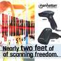 MANHATTAN Barcodescanner LongRange CCD  USB  100mm  schwarz (177672)