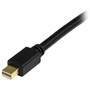 STARTECH.COM 6 ft Mini DisplayPort to DVI Adapter Converter Cable Mini DP to DVI 1920x1200 - Black (
