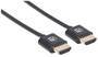 MANHATTAN HDMI-Kabel ultradünn mit Ethernet 1.8 m. schwarz (394369)