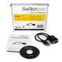 StarTech.com 1 ft USB to RS232 Serial DB9 Adapter Cable with COM Retention - USB 2.0 A - DB-9 - 0.3 m - Black