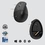 Logitech Wireless Mouse Lift left  f.business Ergonomic blac (910-006495)