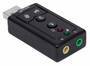 Manhattan USB-A Sound Adapter - USB-A to 3.5mm Mic-in and Audio-Out ports - 480 Mbps (USB 2.0) - 7.1-Channel Virtual 3D Surround Sound - Internal Amplifier and Volume Controls - Hi-Speed USB - Three Year Warranty - Box - 7.1 channels - USB