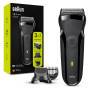Braun Series 3 300BT - Rotation shaver - 1 mm - Black,Green - Battery - Nickel-Metal Hydride (NiMH) - Built-in battery