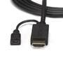 StarTech.com 3 ft HDMI to VGA Active Converter Cable - HDMI to VGA Adapter - 1920x1200 or 1080p - 0.9 m - VGA (D-Sub) - HDMI + Micro USB - Male - Male/Female - Straight