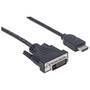 MANHATTAN HDMI-Kabel HDMI A -> DVI(24+1) St/St 1.80m     sw (372503)