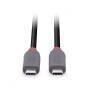 LINDY 0.8m USB4 240W Typ C Kabel, 40Gbit/s, Anthra Line (36956)