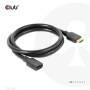 Club 3D Ultra High Speed HDMI Extension Cable 4K120Hz 8K60Hz 48Gbps M/F 1m - Cable - Digital/Display/Video