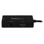StarTech.com Travel A/V Adapter: 3-in-1 Mini DisplayPort to VGA DVI or HDMI Converter - 0.15 m - Mini DisplayPort - DVI-D + VGA (D-Sub) + HDMI - Male - Female - Straight