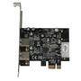 STARTECH.COM 2 Port PCI Express (PCIe) SuperSpeed USB 3.0 Card Adapter with UASP - LP4 Power (PEXUSB