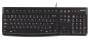 Logitech K120 Corded Keyboard - Full-size (100%) - Wired - USB - QWERTY - Black