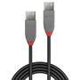 LINDY USB 2.0 Kabel Typ A/A Anthra Line M/M 0.2m (36690)