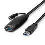 Lindy USB 3.0 Active Extension 10m - 10 m - USB A - USB A - USB 3.2 Gen 1 (3.1 Gen 1) - 5000 Mbit/s - Black