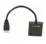 Techly IDATA-HDMI-VGA2 - VGA (D-Sub) - Male - Female - Straight - Straight - Black