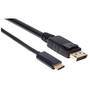 MANHATTAN USB Typ C auf DisplayPort-Adapterkabel 2m schwarz (152464)