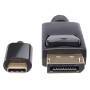 MANHATTAN USB Typ C auf DisplayPort-Adapterkabel 2m schwarz (152464)