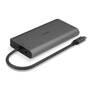 Lindy USB 3.2 Type C Laptop Mini Dock - Wired - USB 3.2 Gen 1 (3.1 Gen 1) Type-C - 100 W - 1000 Mbit/s - Black - Grey - SD