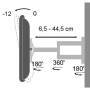Techly Wandhalterung LCD 19"-37" neig/drehbar 3 Gelenke schw (ICA-LCD-2903)
