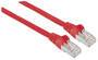 Intellinet Network Patch Cable - Cat6 - 1m - Red - Copper - S/FTP - LSOH / LSZH - PVC - RJ45 - Gold Plated Contacts - Snagless - Booted - Polybag - 1 m - Cat6 - S/FTP (S-STP) - RJ-45 - RJ-45 - Red