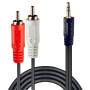 Lindy 35685 - 2 x RCA - Male - 3.5mm - Male - 10 m - Black