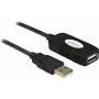 Techly Active Extension Cable USB 2.0 Hi-Speed 10m IUSB-REP10TY - 10 m - USB A - USB A - USB 2.0 - Male/Female - Black