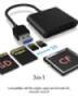 ICY BOX IB-CR301-U3 - CF,MicroSD (TransFlash),SD,SDHC,SDXC - Black - 5000 Mbit/s - Aluminum - USB 3.2 Gen 1 (3.1 Gen 1) - 44 g