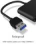 ICY BOX IB-CR301-U3 - CF,MicroSD (TransFlash),SD,SDHC,SDXC - Black - 5000 Mbit/s - Aluminum - USB 3.2 Gen 1 (3.1 Gen 1) - 44 g
