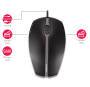 Cherry GENTIX SILENT Corded Mouse - Black - USB - Ambidextrous - Optical - USB Type-A - 1000 DPI - Black