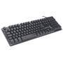 Manhattan Keyboard - Gaming - LED light - Metal Base - USB - 12 FN Keys - Black - Retail Box (German layout) - Standard - USB - QWERTY - LED - Black