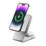 Alogic Ladegerät univers. 2in1 mit Halterung MagSafe+QI weiß (MSCDDWH)