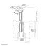 Neomounts by Newstar monitor ceiling mount - 25.4 cm (10") - 101.6 cm (40") - 75 x 75 mm - 200 x 200 mm - 0 - 90° - Black