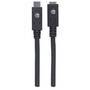 MANHATTAN USB3.1 Kabel 10Gbit/s C-Stecker auf C-Buchse 0,5m (355230)