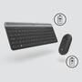 Logitech MK470 - Full-size (100%) - USB - QWERTY - Graphite - Mouse included