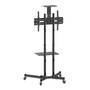 Manhattan TV & Monitor Mount - Trolley Stand - 1 screen - Screen Sizes: 37-65" - Black - VESA 200x200 to 600x400mm - Max 40kg - LFD - Lifetime Warranty - 50 kg - 94 cm (37") - 177.8 cm (70") - 600 x 400 mm - Height adjustment - Black