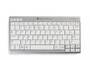Bakker UltraBoard 950 Wireless - Mini - RF Wireless - QWERTY - Gray - White
