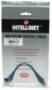 Intellinet Network Patch Cable - Cat5e - 0.5m - Blue - CCA - U/UTP - PVC - RJ45 - Gold Plated Contacts - Snagless - Booted - Polybag - 0.5 m - Cat5e - U/UTP (UTP) - RJ-45 - RJ-45 - Blue