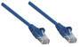 Intellinet Network Patch Cable - Cat5e - 0.5m - Blue - CCA - U/UTP - PVC - RJ45 - Gold Plated Contacts - Snagless - Booted - Polybag - 0.5 m - Cat5e - U/UTP (UTP) - RJ-45 - RJ-45 - Blue