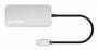 Manhattan USB-C Dock/Hub with Card Reader - Ports (x6): Ethernet - HDMI - USB-A (x3) and USB-C - With Power Delivery (10W) to USB-C Port (Note additional USB-C wall charger and USB-C cable needed) - Cable 15cm - Aluminium - Silver - Three Year Warranty - 