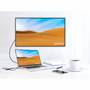 Manhattan USB-C Dock/Hub with Card Reader - Ports (x6): Ethernet - HDMI - USB-A (x3) and USB-C - With Power Delivery (10W) to USB-C Port (Note additional USB-C wall charger and USB-C cable needed) - Cable 15cm - Aluminium - Silver - Three Year Warranty - 