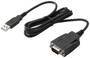 HP USB to Serial Port Adapter - Black - USB Type-A - DB-9 - Male - Male - Business
