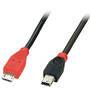 LINDY USB 2.0 Kabel Typ Micro-B/Mini-B M/M OTG 1m (31718)