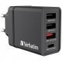 Verbatim USB Wall Charger 30W 1xUSB-C PD 3xUSB-A schwarz 49700 Ladegeräte -Universal-