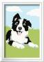 Ravensburger CreArt 23759 - Border Collie Welpe - Malen nach Zahlen Hund für Kinder ab 7 Jahre
