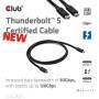 Club 3D Club3D Kabel Thunderbolt5 zertifi. 8K240Hz/ 80/120Gbps 1m retail (CAC-2501)