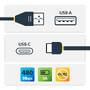 STARTECH.COM 1m USB 2.0 auf USB-C Kabel - Hochwertiges USB 2.0 Kabel - USB-Kabel - Schwarz - Aramidf
