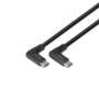 LINDY 1m USB 3.2 Typ C Kabel 2 x 90 Grad gewinkelt (32023)