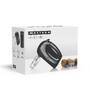 MELISSA Handmixer / 300 W / 5 Geschwindigkeiten / Turbo / 2 Quirle / 2 Knethaken / Schwarz